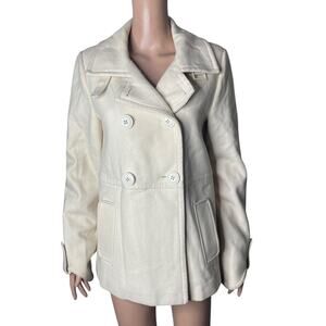 Vintage Shaver Lake Outerwear Coat Womens Medium Wool Blend Off White